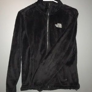 The North Face fuzzy zip-up sweatshirt